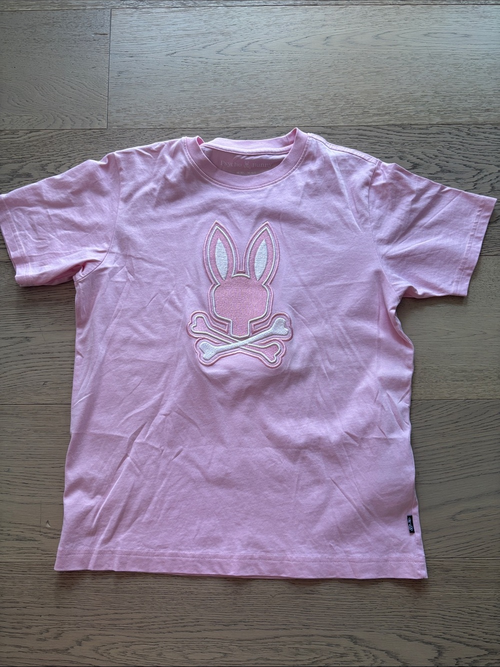 Psycho Bunny Pink Short Sleeve Tee with White Bunny Skull